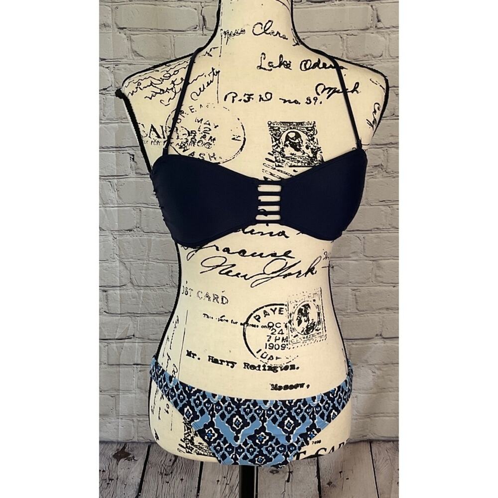 Aerie Junior’s Geo Print Blue Bikini Set (Size L)
